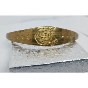 Handcraft Metal design ancient style gold tone bracelet